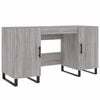 vidaXL Birou, gri sonoma, 140x50x75 cm, lemn compozit