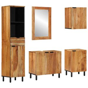 vidaXL Set dulap baie 5 buc. natural 38 x 33 x 160 cm