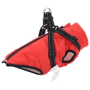 vidaXL Haina pentru C&acirc;ini Roșu L24 Fleece și poliester