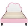 vidaXL Cadru de pat pentru copii cu spătar Roz 80 x 200 cm PU