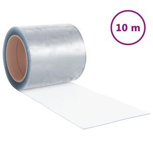 vidaXL Perdea pentru ușă, transparent, 200 mmx1,6 mm 10 m, PVC