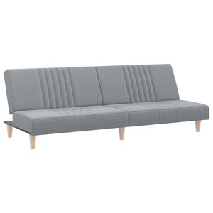 vidaXL Canapea extensibilă, gri deschis, material textil