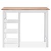 vidaXL Set mobilier de bar, 3 piese, alb, MDF