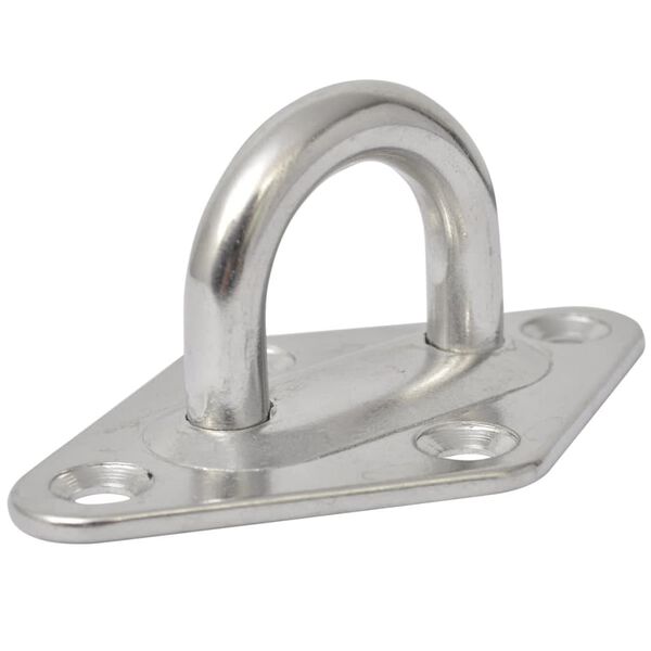 Set accesorii montaj pentru p&acirc;nză parasolar, 6 piese, oțel inoxidabil