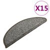 vidaXL Covorașe de trepte de scară, 15 buc., antracit, 65x21x4 cm