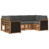 vidaXL Set canapea sectională cu pernă 5 pcs Natural și Antracit