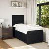 vidaXL Pat box spring cu saltea, negru, 90x200 cm, catifea