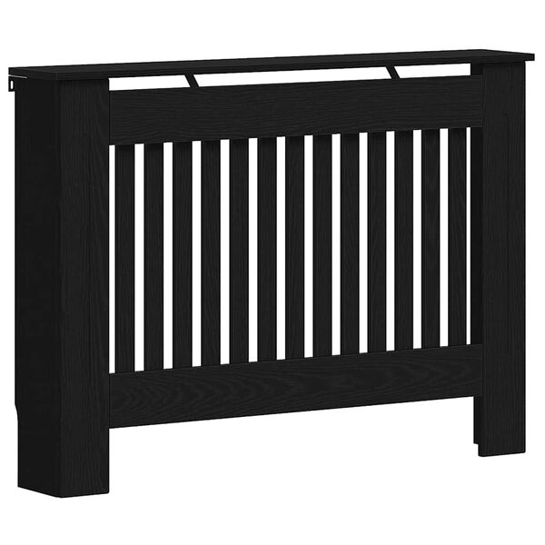 vidaXL Capac pentru radiator Stejar Negru 112 x 19 x 81,5 cm