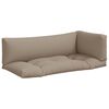 vidaXL Perne de paleți, 3 buc., gri taupe, material textil