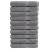 vidaXL Prosoape premium, SOLUND 10 buc gri 100x200cm 600gsm