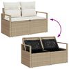vidaXL Set de canapele pentru grădină 10 pcs Bej Rattan poli