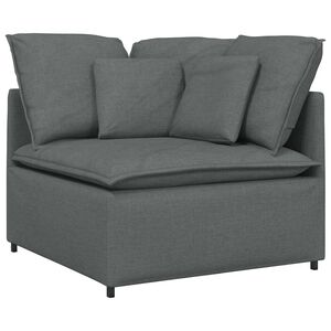 vidaXL Modul de colț pentru canapea modulară cu perne gri &icirc;nchis 100cm