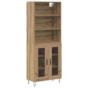 vidaXL Bufet 2 pcs Stejar Artizanal Lemn compozit