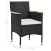 vidaXL Set de masă pentru grădină, 5 piese, negru