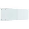 vidaXL Panou de bucătărie 2 buc. Alb 100 x 40 cm sticlă securizată