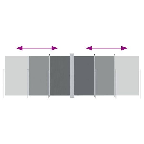 vidaXL Copertină laterală retractabilă, antracit, 200x600 cm