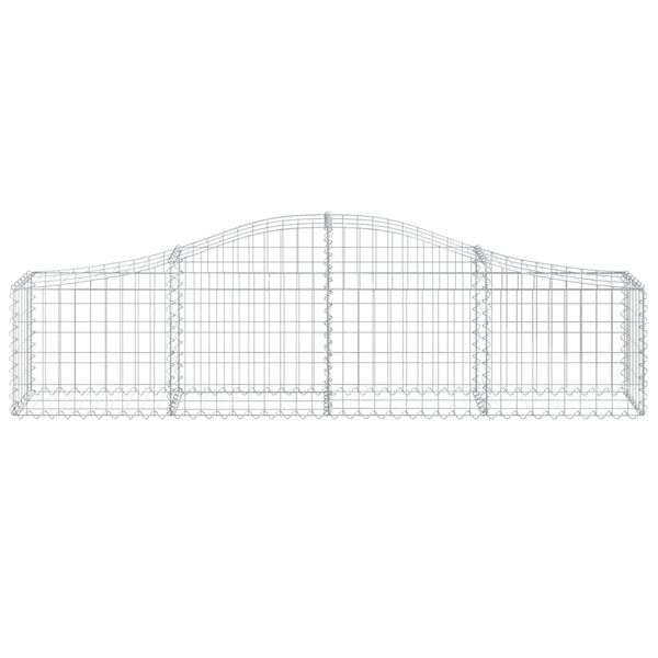 vidaXL Coșuri gabion arcuite 3 buc, 200x30x40/60 cm, fier galvanizat