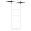 vidaXL Ușă glisantă Alb 93 x 232 cm Lemn masiv de pin și sticlă