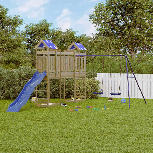vidaXL Set de joacă pentru exterior, lemn de pin impregnat