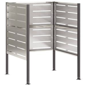 vidaXL Ecran pentru coș de gunoi 85 x 85 x 113 cm Oţel inoxidabil