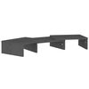 vidaXL Suport pentru monitor, gri, 60x24x10,5 cm, lemn masiv pin
