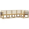 vidaXL Set de canapele de exterior 5 pcs Alb Lemn Solid de Acacia