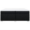 vidaXL Pat box spring cu saltea, negru, 200x200 cm, textil
