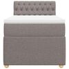 vidaXL Pat box spring cu saltea, gri taupe, 80x200 cm, textil