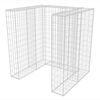 vidaXL Gabion unic &icirc;ngrădire pubelă, oțel, 110 x 100 x 120 cm