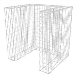 vidaXL Gabion unic &icirc;ngrădire pubelă, oțel, 110 x 100 x 120 cm