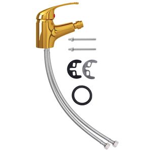 vidaXL Baterie mixer pentru bideu baie, auriu, 13x12 cm