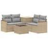 vidaXL Set de canapea 6 buc. Beige și gri deschis Ratan poli și Oțel
