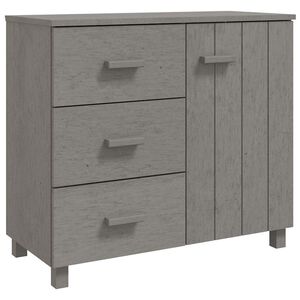 vidaXL Servantă &bdquo;HAMAR&rdquo;, gri deschis, 90x40x80 cm, lemn masiv de pin