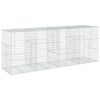 vidaXL Coș gabion cu capac, 400x100x150 cm, fier galvanizat