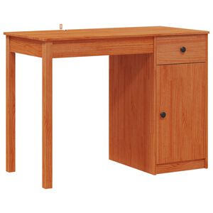 vidaXL Birou cu sertar Maro Ceară 100 x 50 x 74 cm Lemn masiv de pin