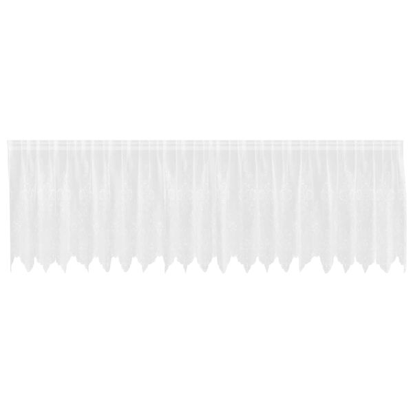 vidaXL Cortină din Dantelă cu perdele Alb 100 x 500 cm Poliester