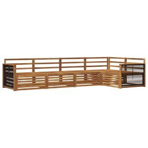 vidaXL Set de canapele de exterior 5 pcs natural Lemn Solid de Acacia