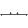 vidaXL Set feronerie pentru ușă glisantă, negru, 183 cm, oțel