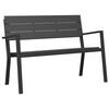 vidaXL Bancă de grădină Negru 118 x 54 x 77cm Oțel