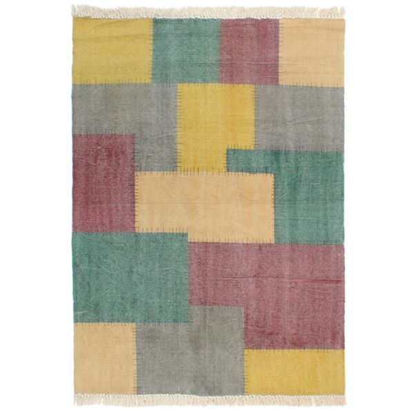 vidaXL Covor kilim țesut manual, multicolor, 120 x 180 cm, bumbac