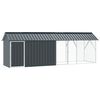 vidaXL Cușcă pentru păsări Antracit 422 x 103 x 142 cm Oțel Galvanizat