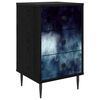 vidaXL Dulap de noapte RAALTE Stejar Negru 36 x 33 x 61 cm