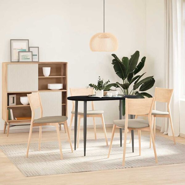 vidaXL Blat de masă maro &icirc;nchis 100x50x2 cm lemn masiv de stejar oval