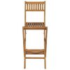 vidaXL Scaune de bar pliabile de exterior, 2 buc., lemn masiv de tec