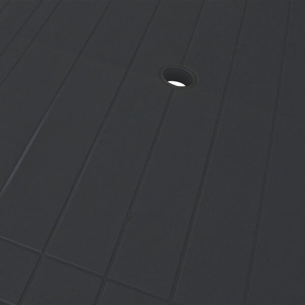 vidaXL Masă de grădină, antracit, 126 x 76 x 72 cm, plastic