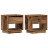 vidaXL Noptieră 2 buc. Lemn vechi 45 x 34 x 44 cm Lemn prelucrat