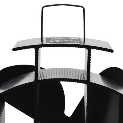 vidaXL Ventilator de sobă cu alimentare termică, 4 palete, negru