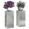 vidaXL Suport pentru plante 2 pcs Argintiu 24 x 24 x 55 cm