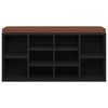 vidaXL Bancheta pantofar, negru, 103x30x48 cm, lemn prelucrat