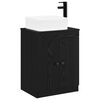 vidaXL Set de mobilier pentru baie Stejar Negru Lemn prelucrat